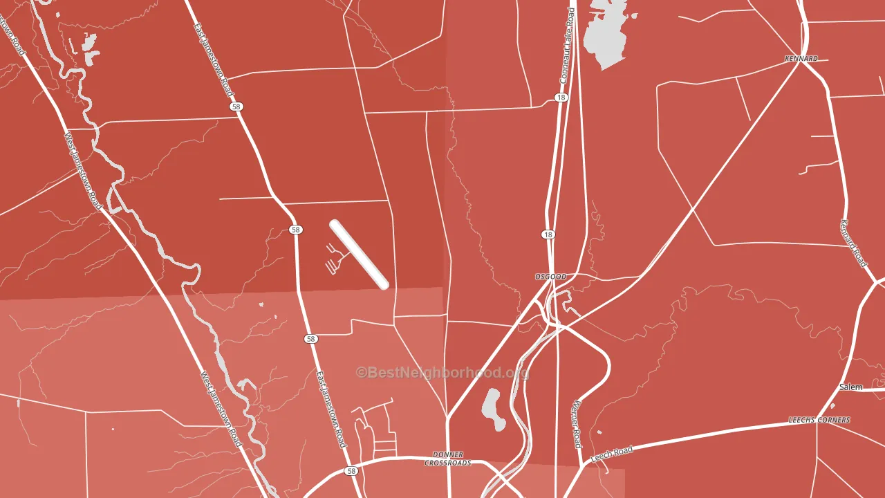 Osgood, PA block-group political-lean map