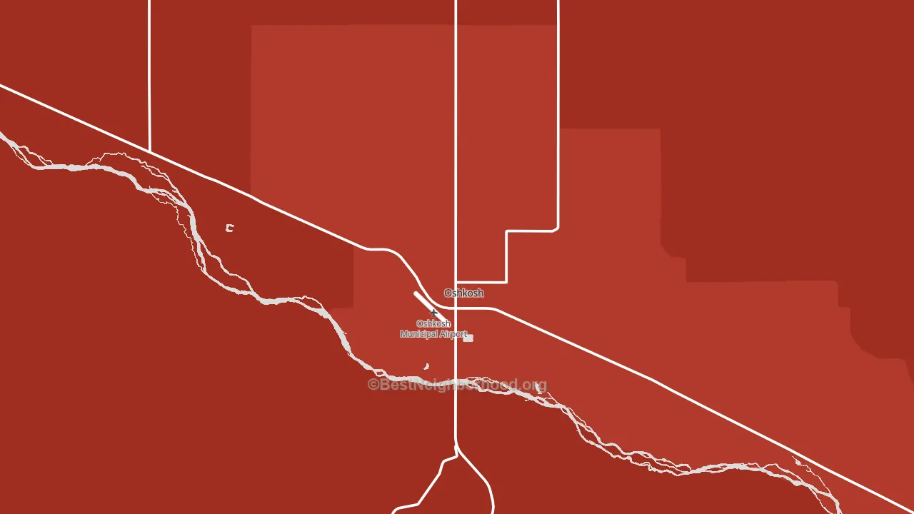 Oshkosh, NE block-group political-lean map