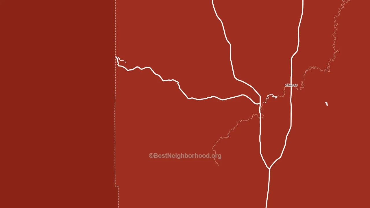 Oshoto, WY block-group political-lean map