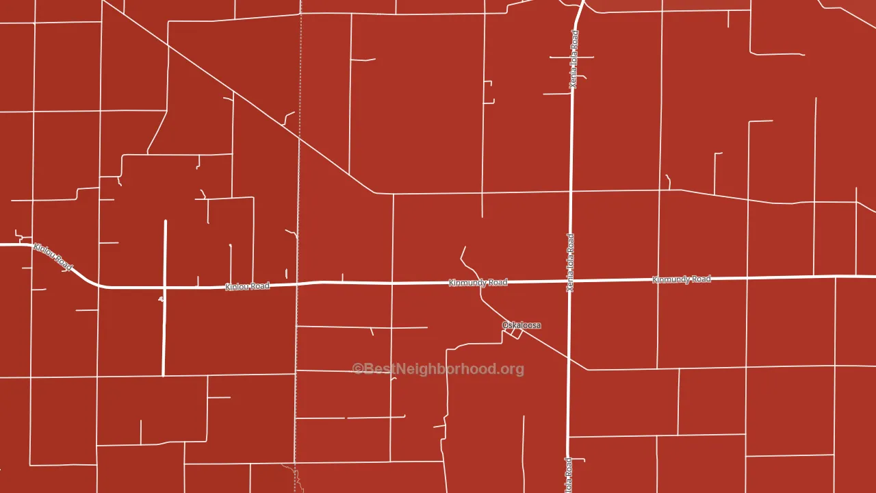 Oskaloosa, IL block-group political-lean map