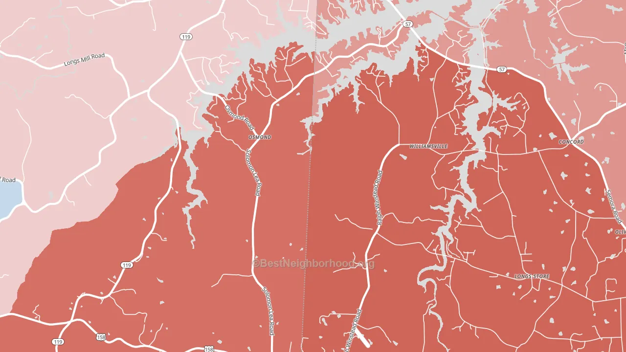 Osmond, NC block-group political-lean map