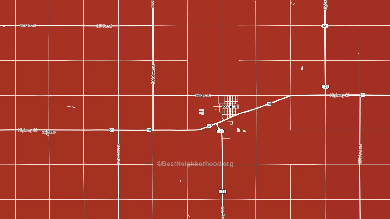 Osmond, NE block-group political-lean map