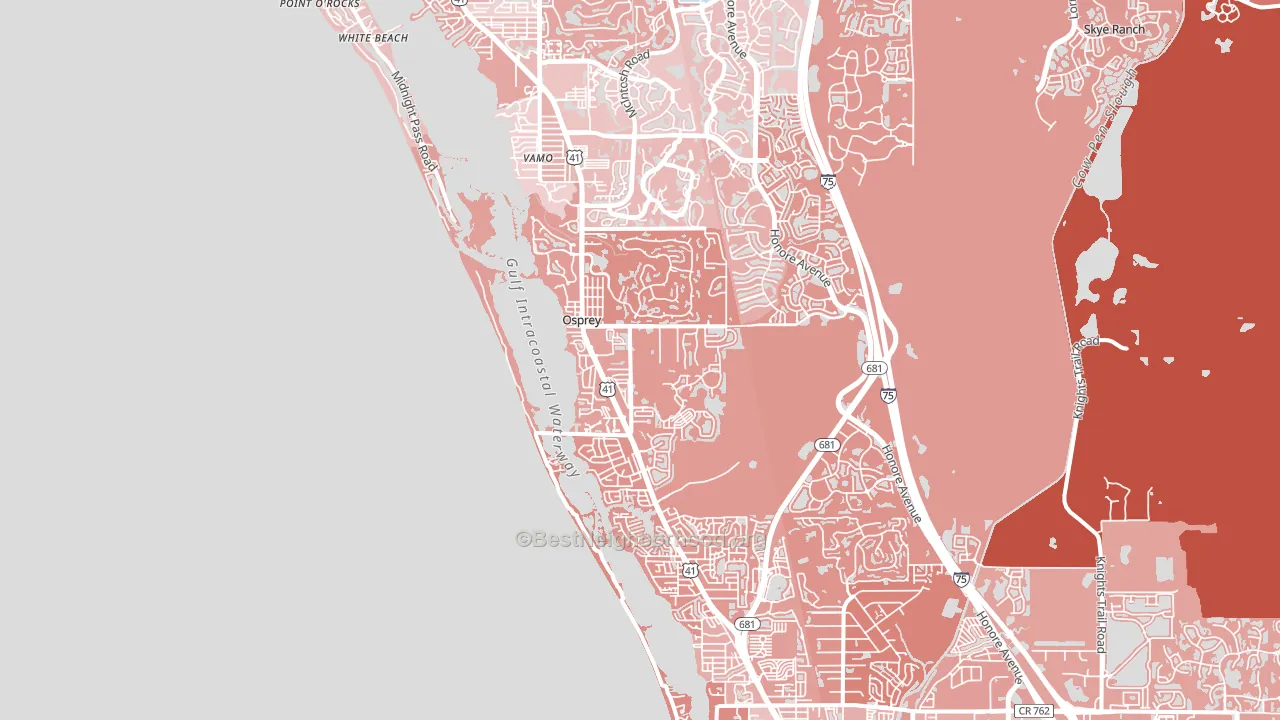 Osprey, FL block-group political-lean map