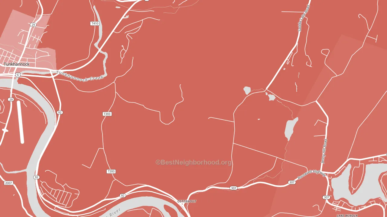 Osterhout, PA block-group political-lean map
