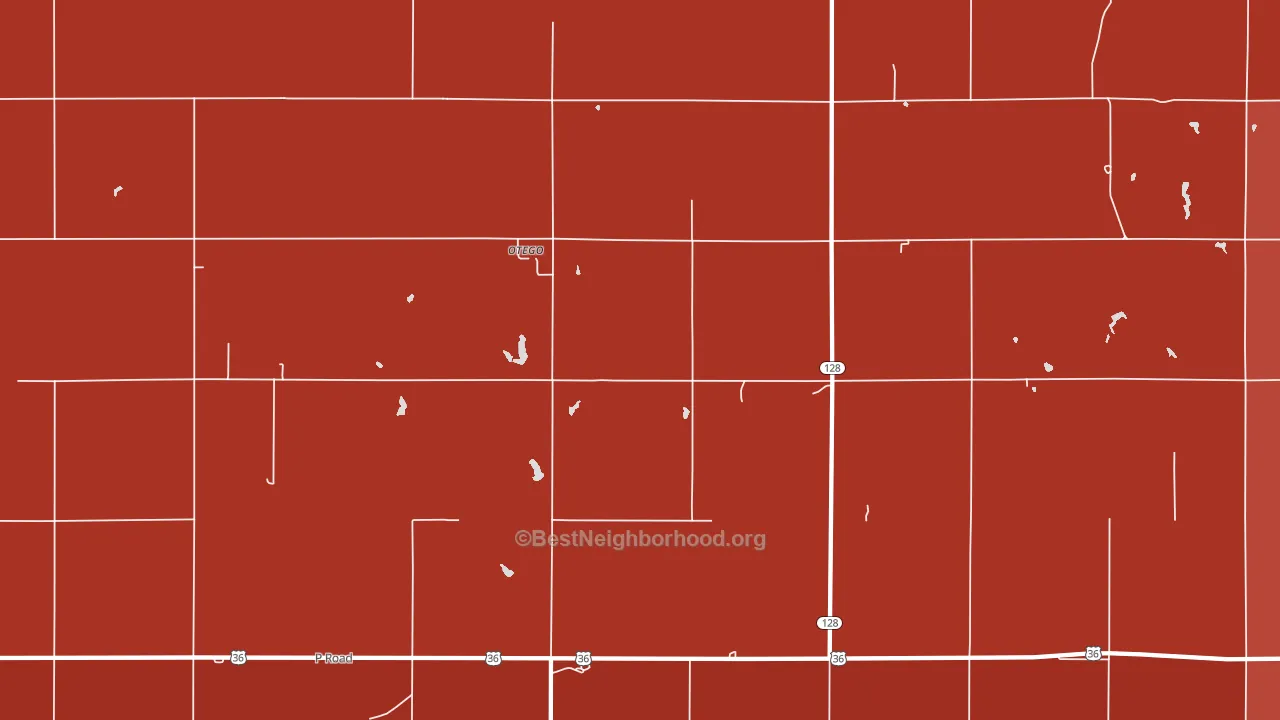 Otego, KS block-group political-lean map