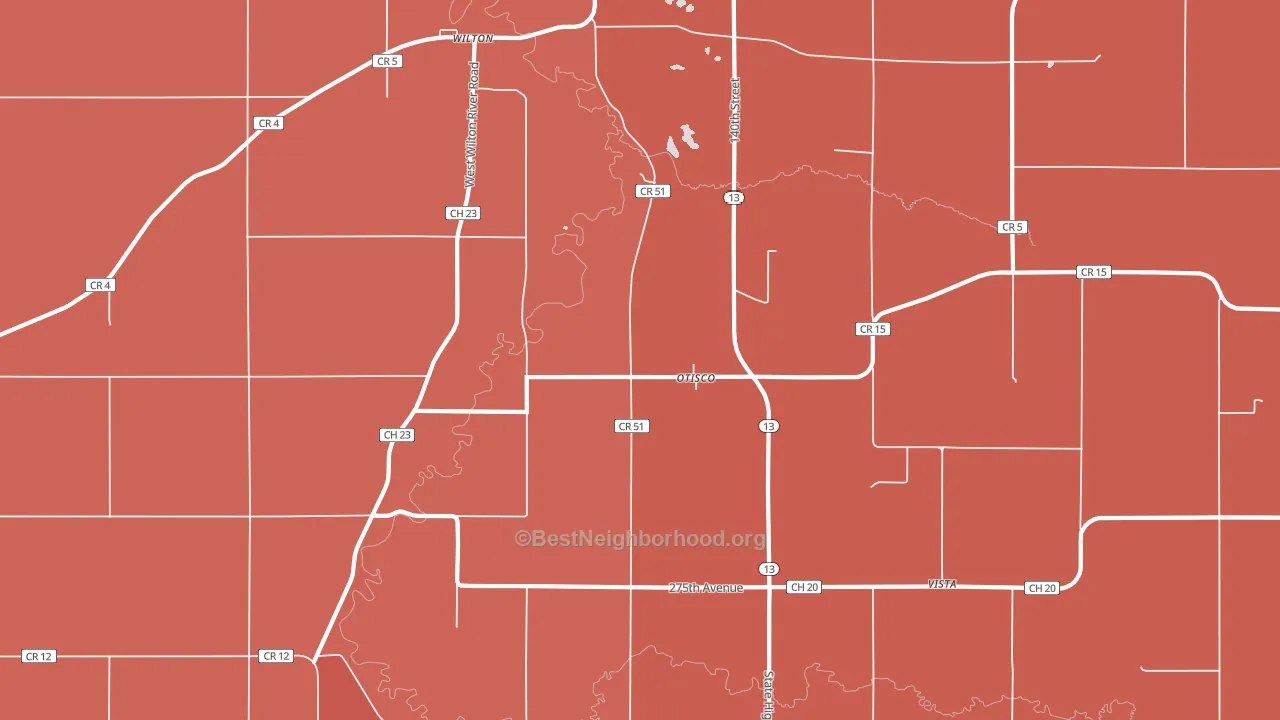 Otisco, MN block-group political-lean map