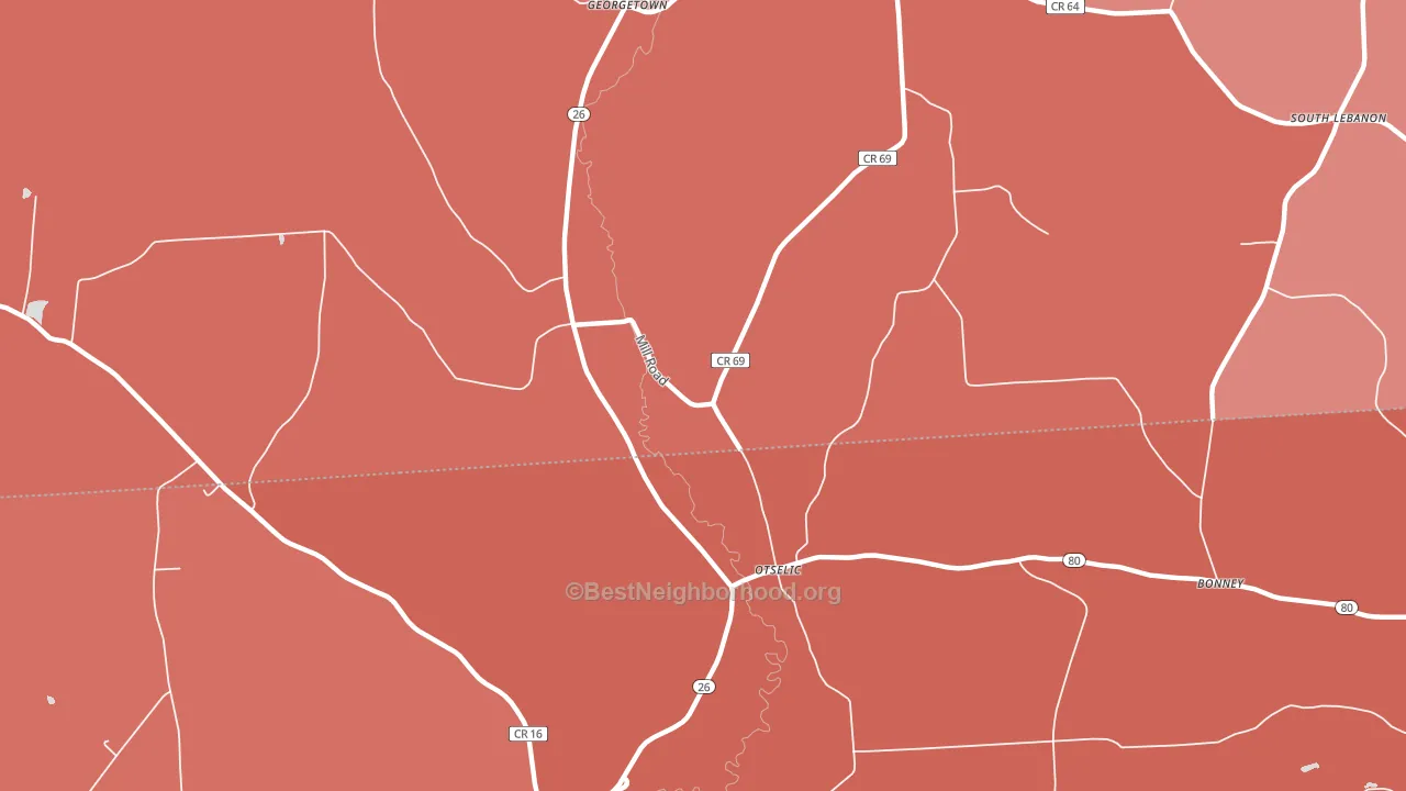 Otselic, NY block-group political-lean map