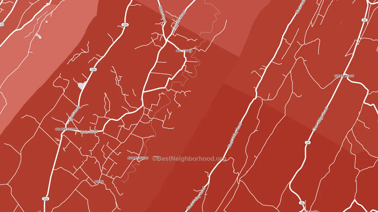 Ott Town, PA block-group political-lean map