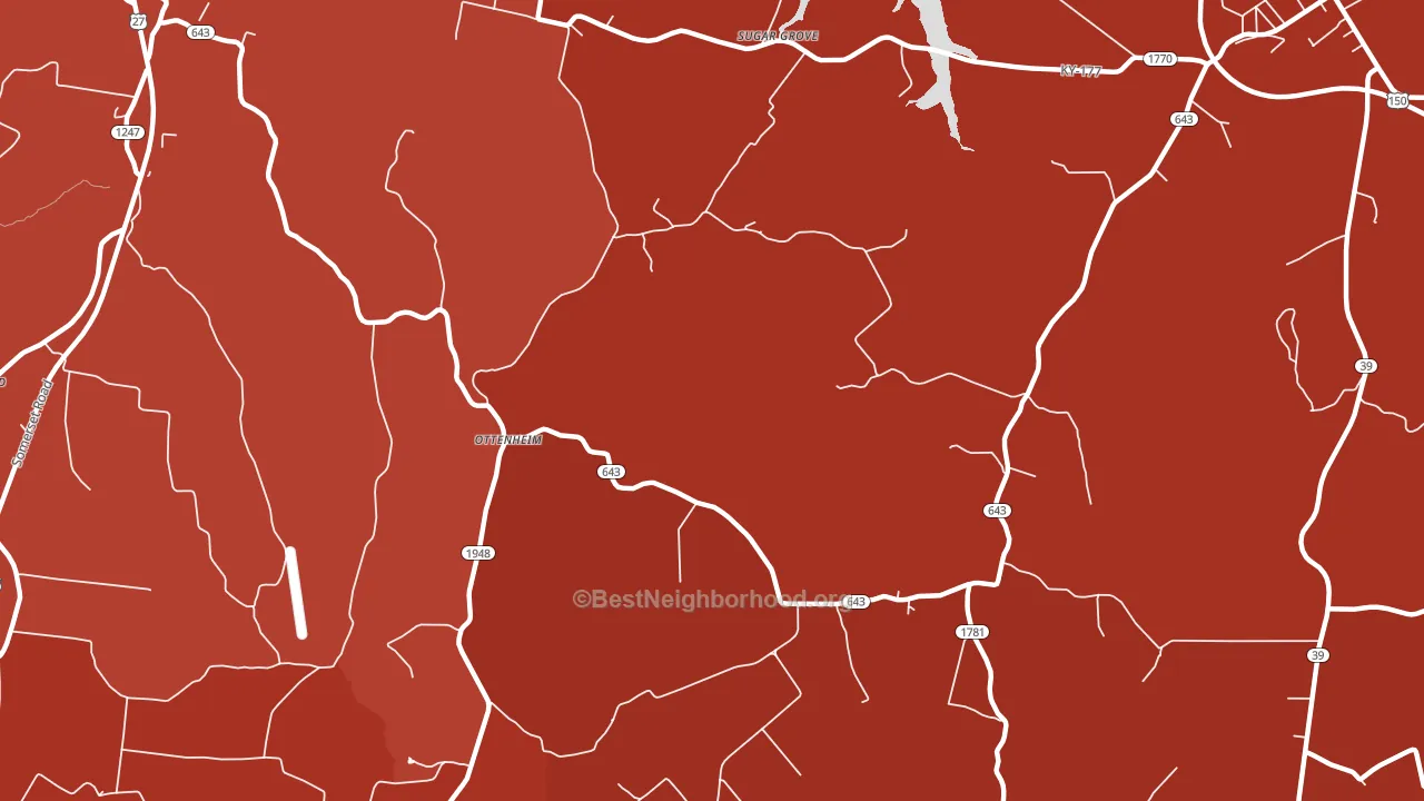 Ottenheim, KY block-group political-lean map
