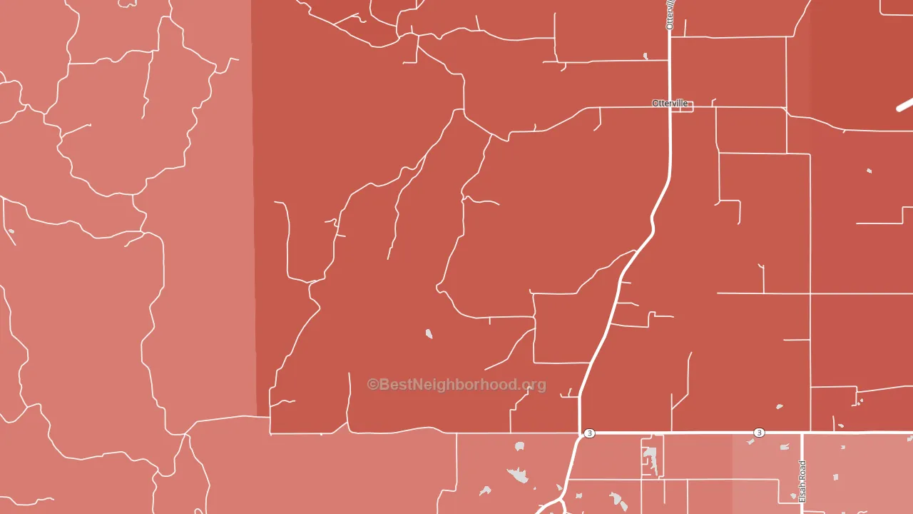 Otterville, IL block-group political-lean map