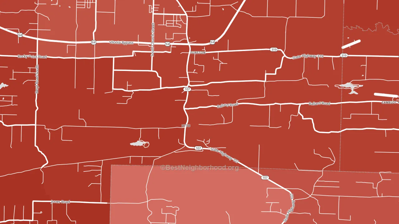 Otto, AR block-group political-lean map