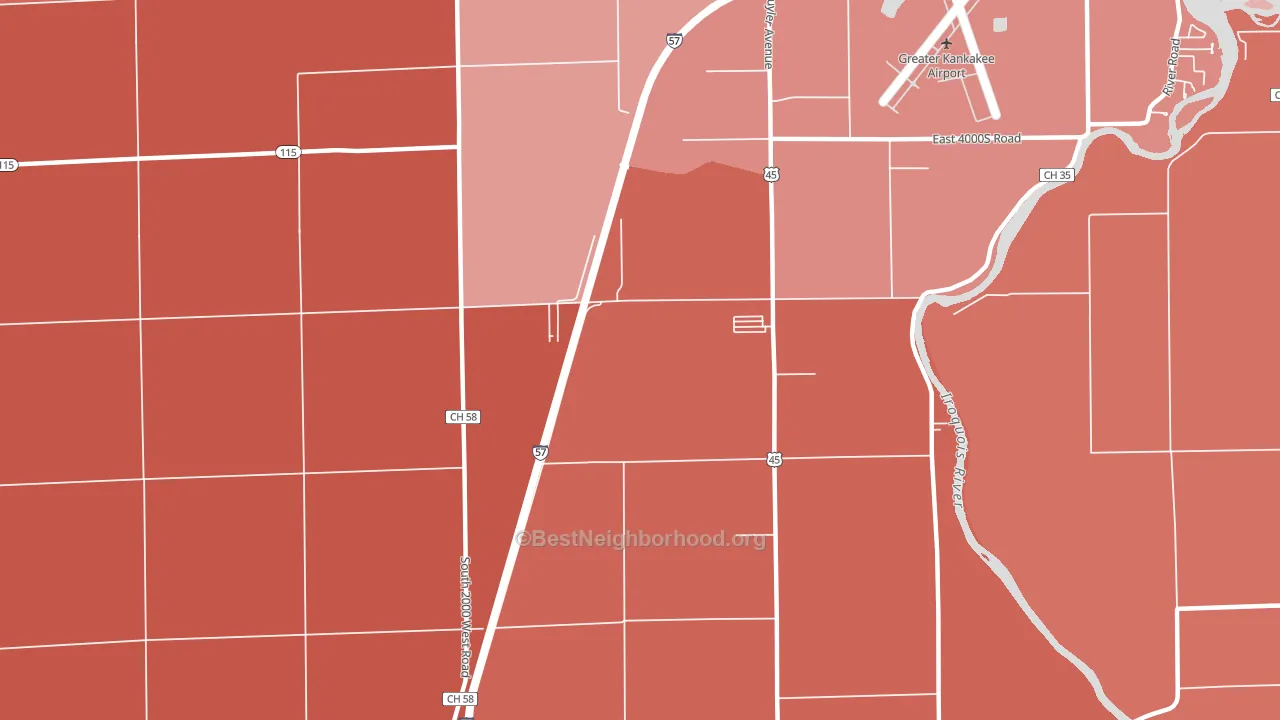 Otto, IL block-group political-lean map