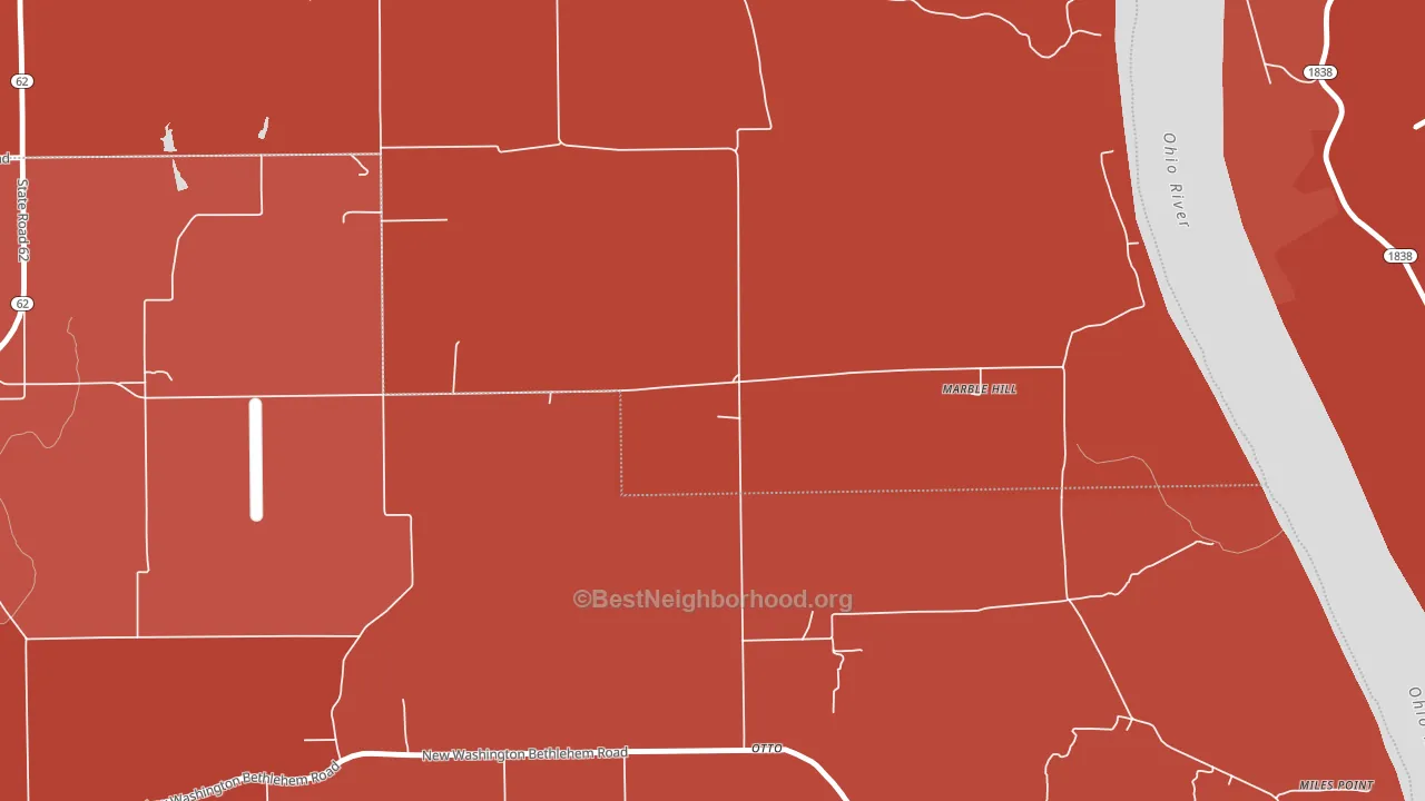 Otto, IN block-group political-lean map