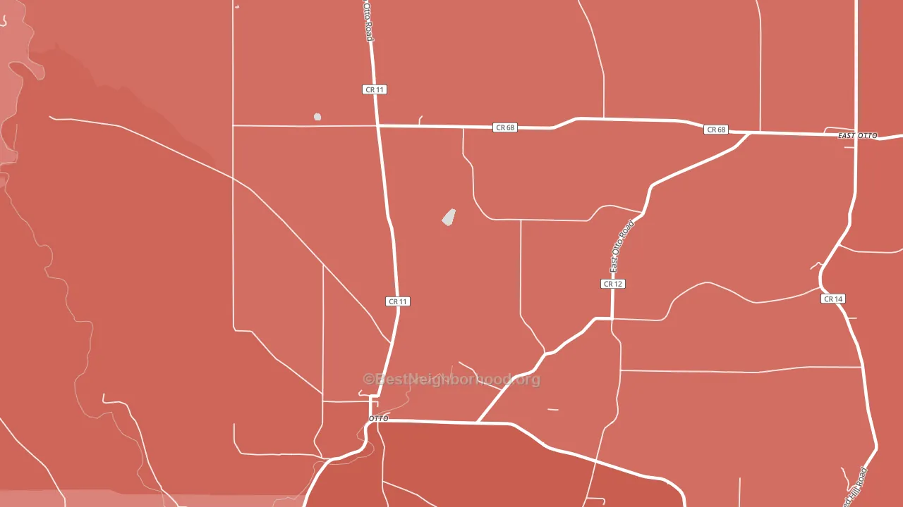 Otto, NY block-group political-lean map