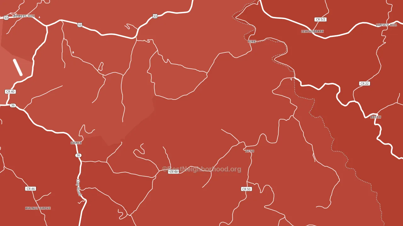 Otto, WV block-group political-lean map
