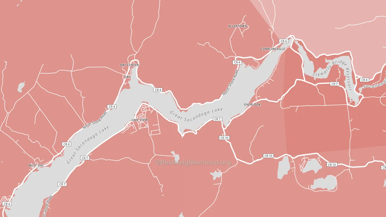 Overlook, NY block-group political-lean map