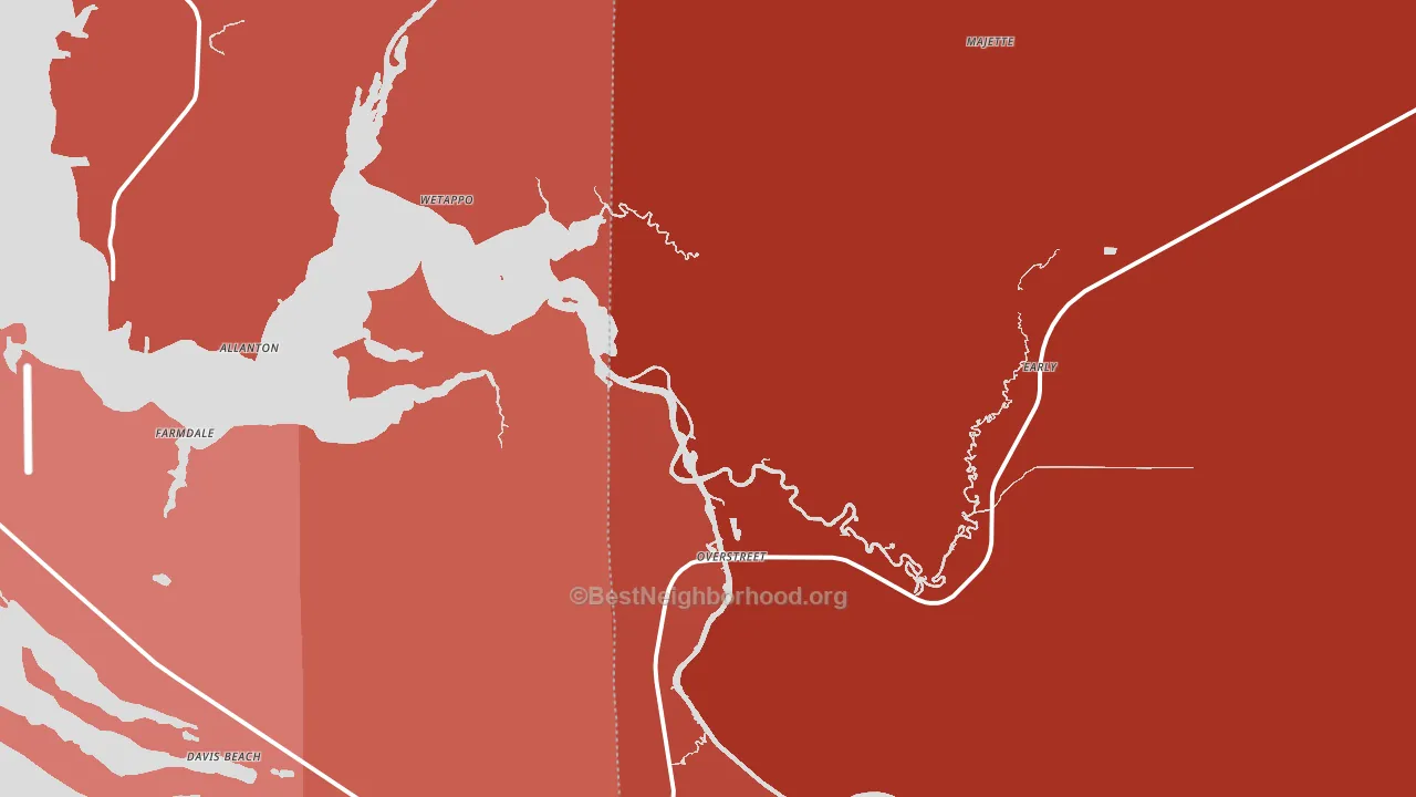 Overstreet, FL block-group political-lean map