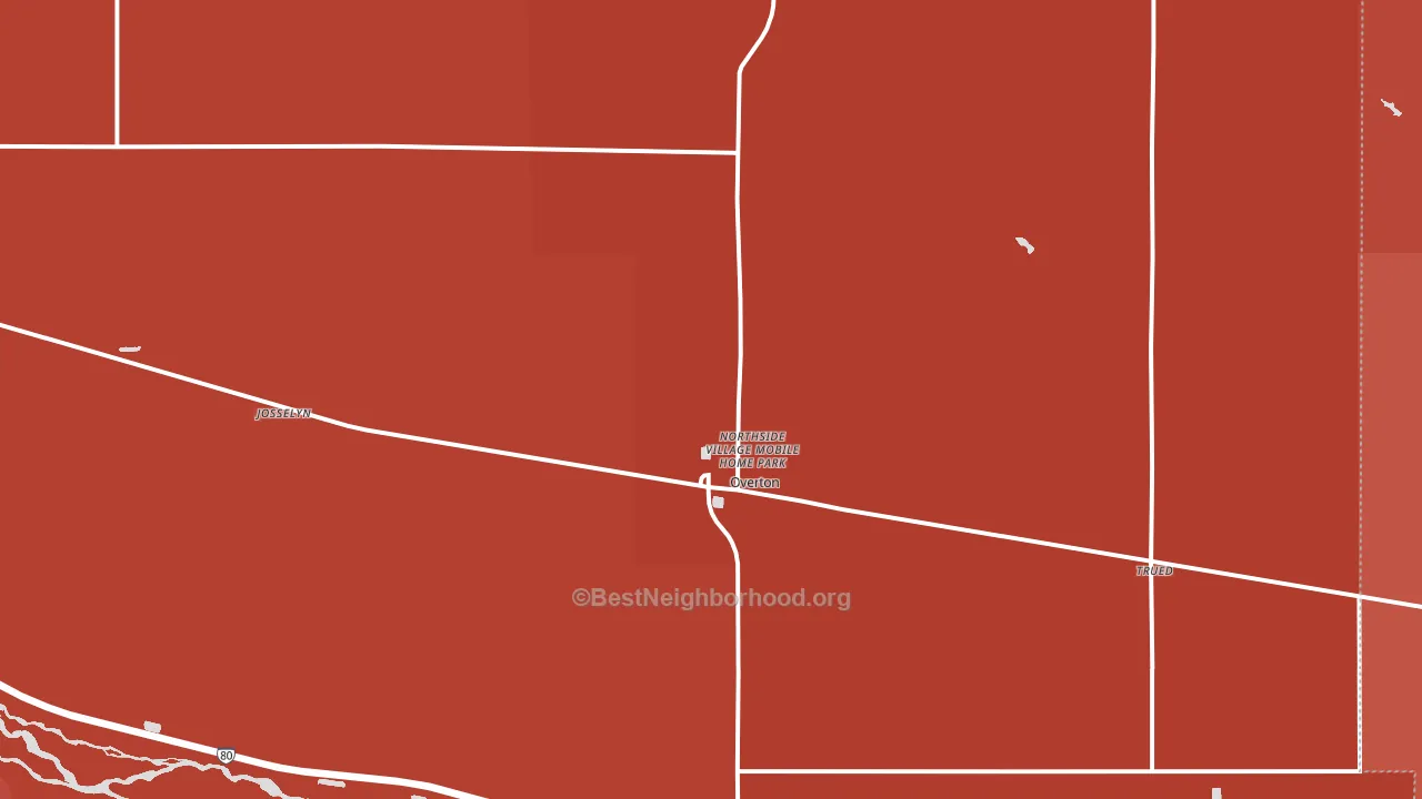 Overton, NE block-group political-lean map