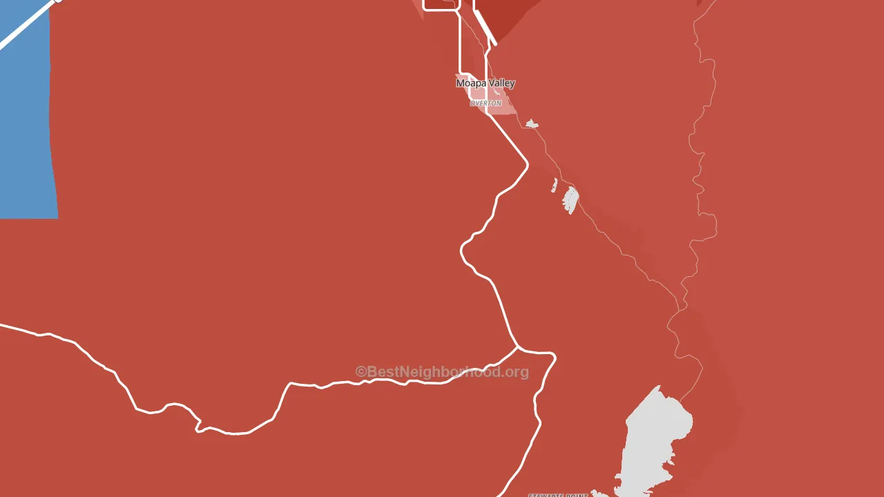 Overton, NV block-group political-lean map