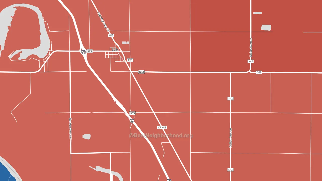 Owego, IA block-group political-lean map