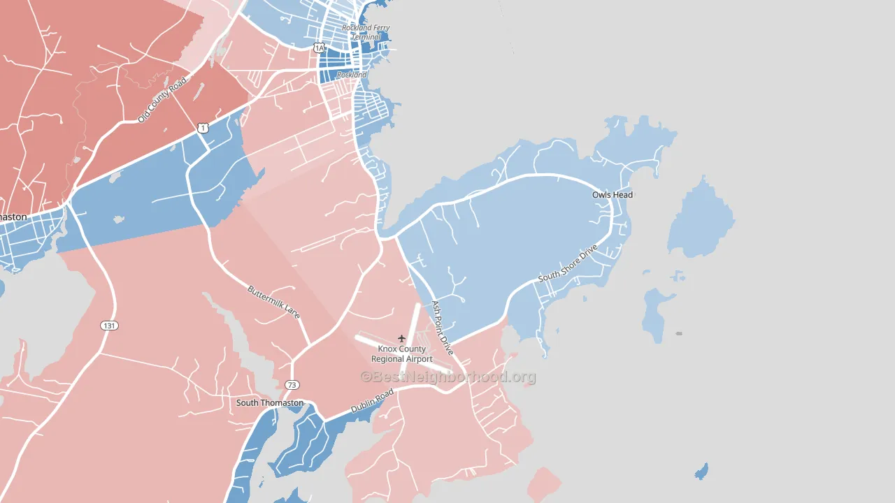 Owls Head, ME block-group political-lean map