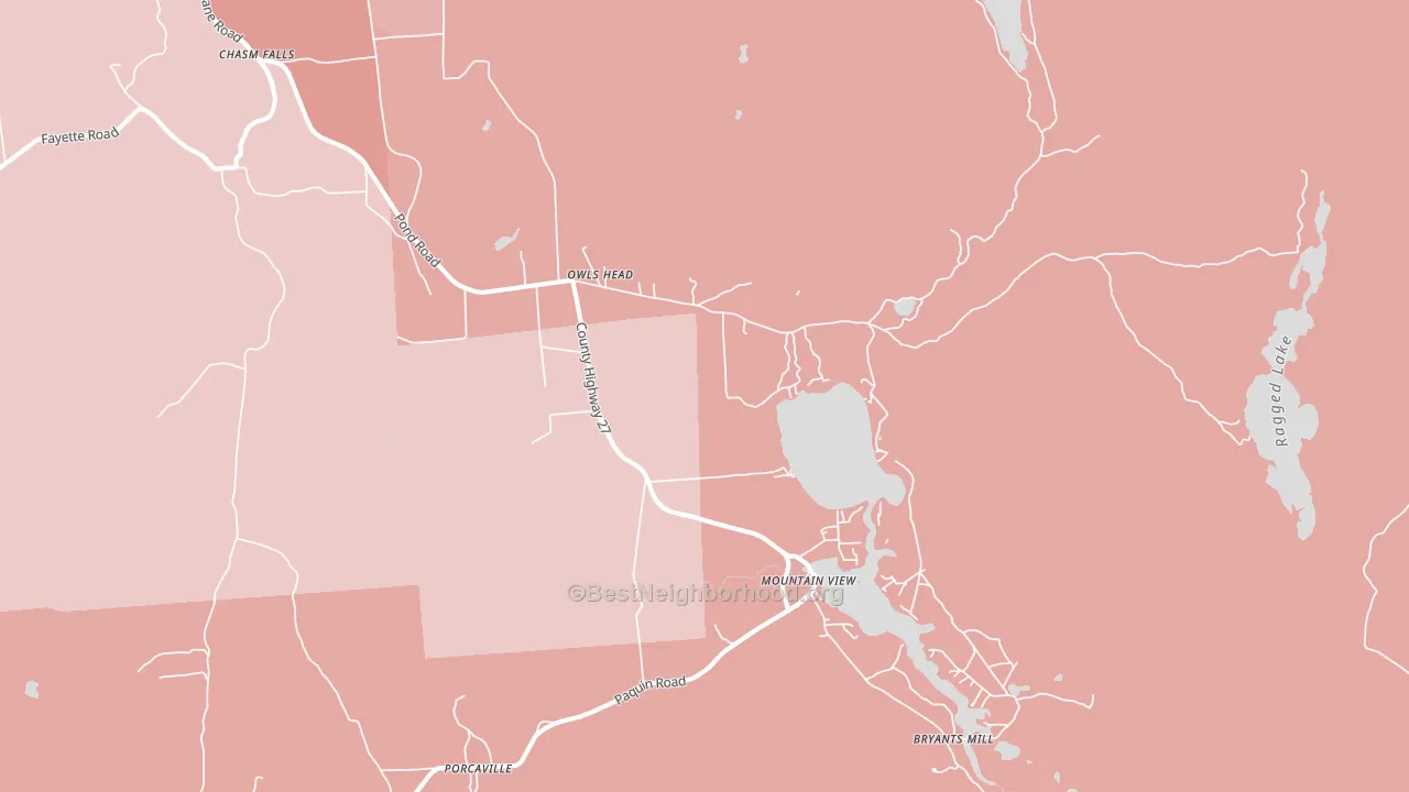 Owls Head, NY block-group political-lean map