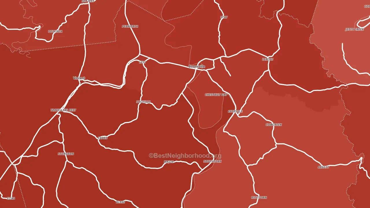 Owsley County, KY block-group political-lean map