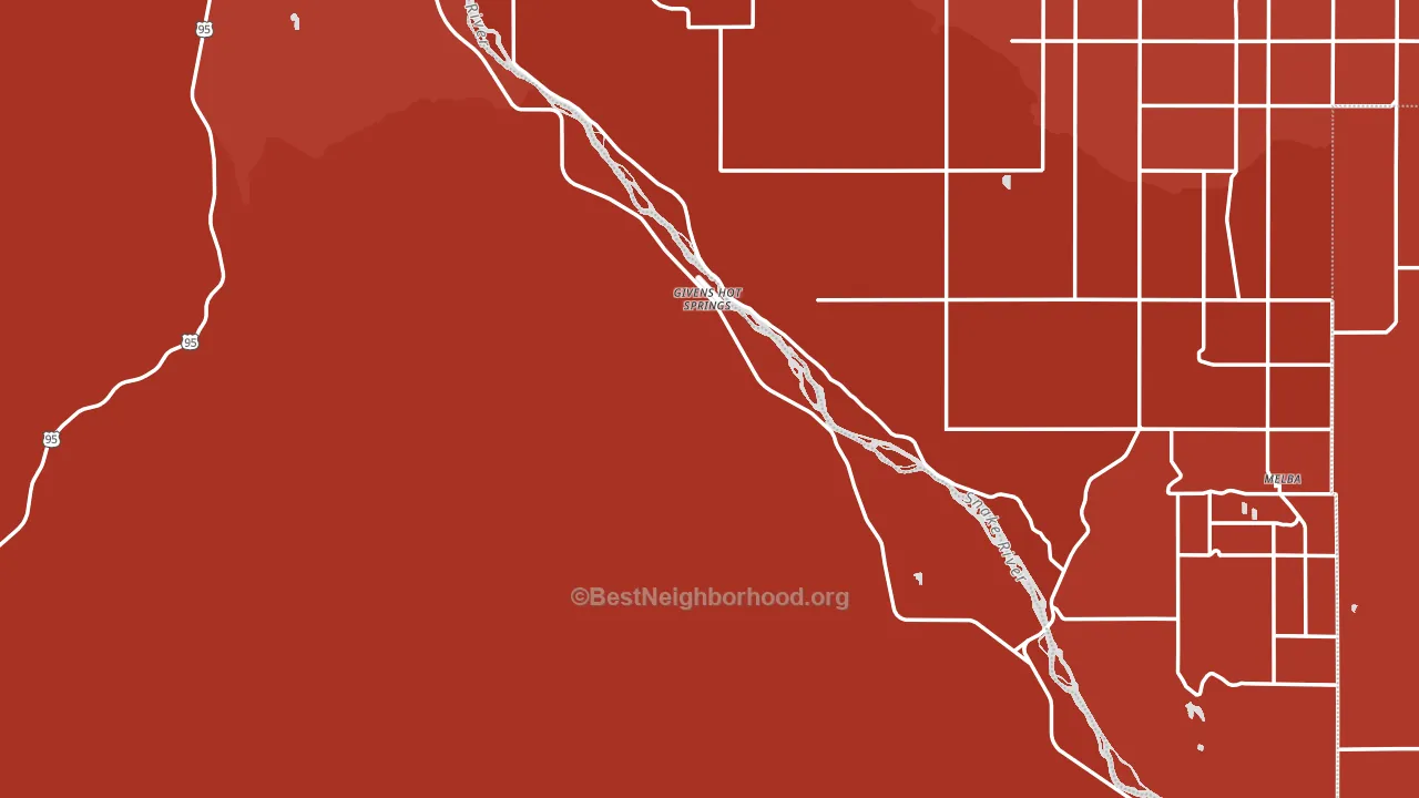 Owyhee County, ID block-group political-lean map
