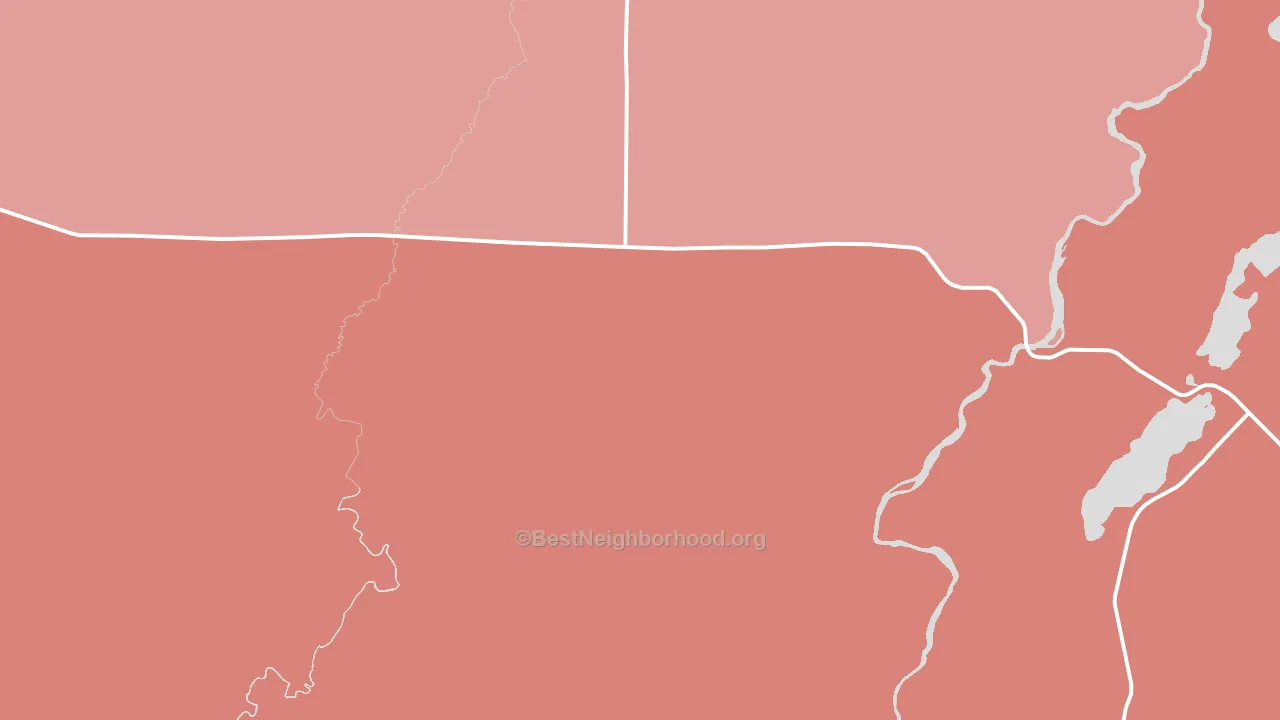 Oxbo, WI block-group political-lean map