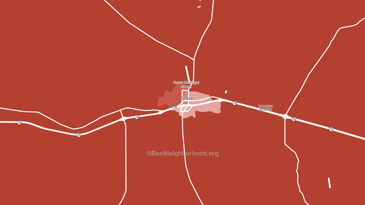 Ozona, TX block-group political-lean map