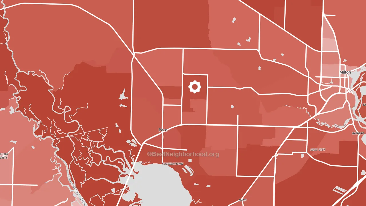 Pace, FL block-group political-lean map