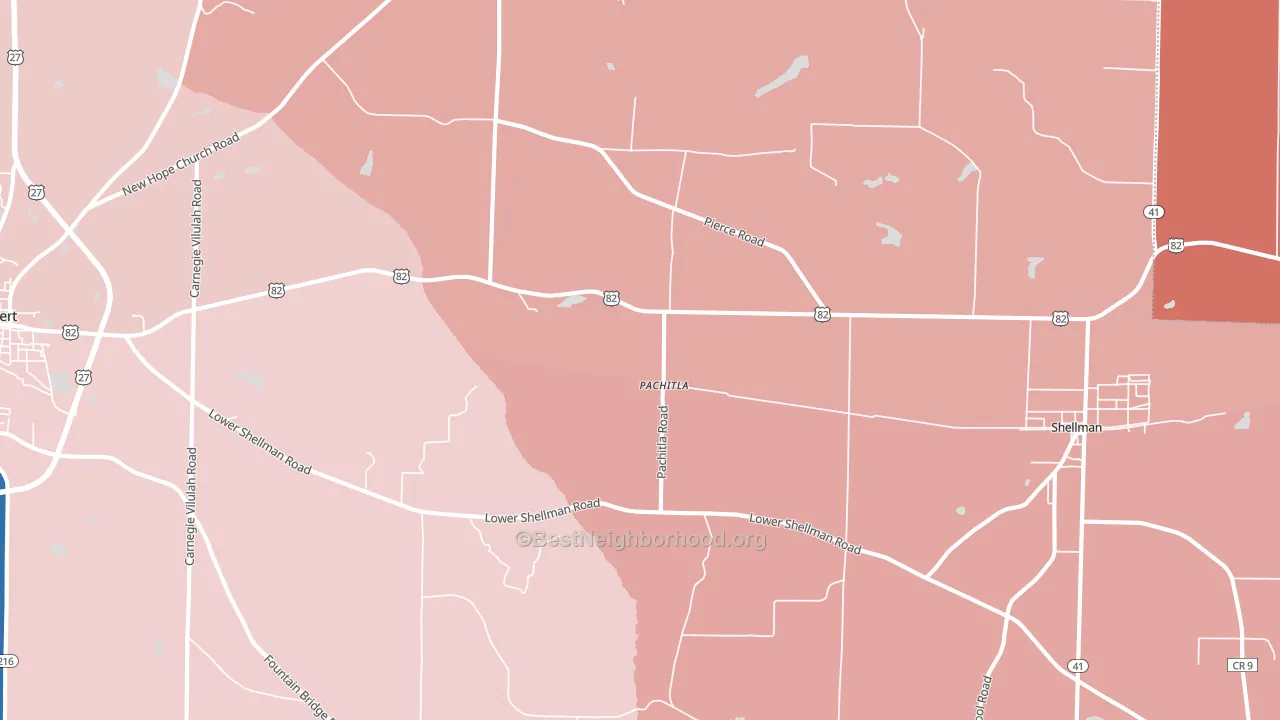 Pachitla, GA block-group political-lean map