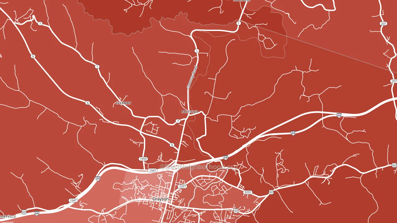 Pactolus, KY block-group political-lean map