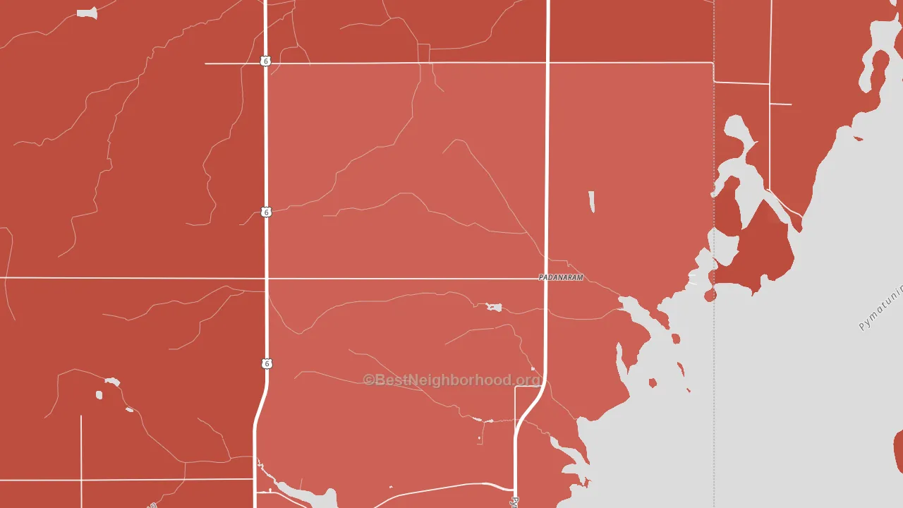 Padanaram, OH block-group political-lean map