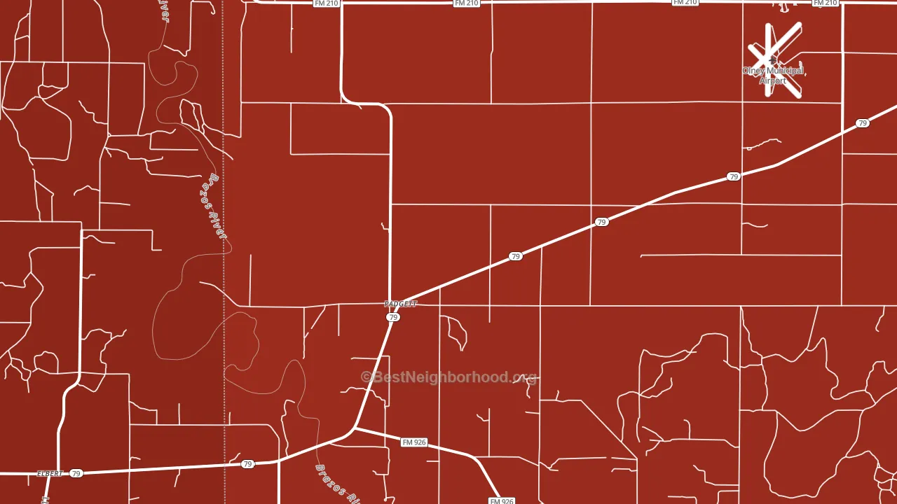 Padgett, TX block-group political-lean map