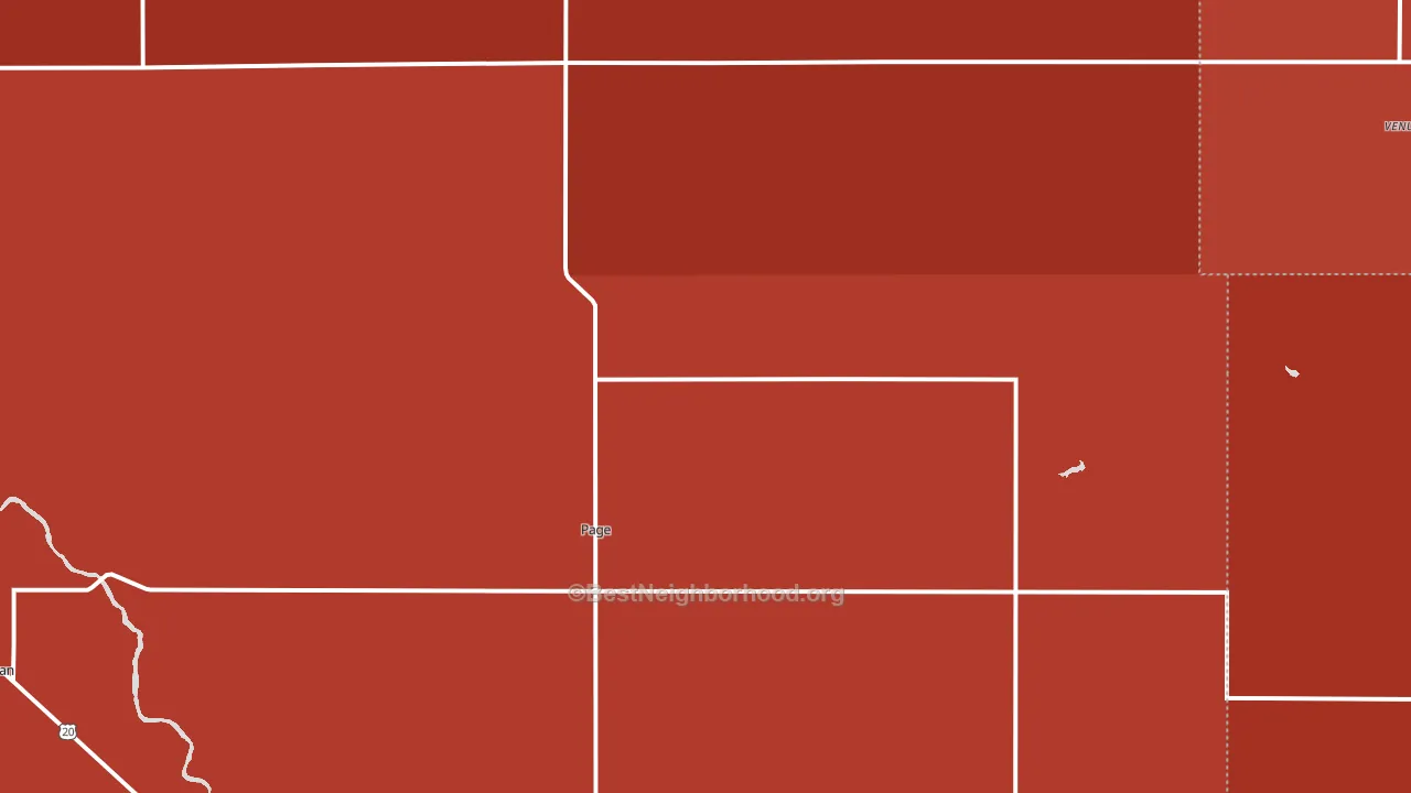 Page, NE block-group political-lean map