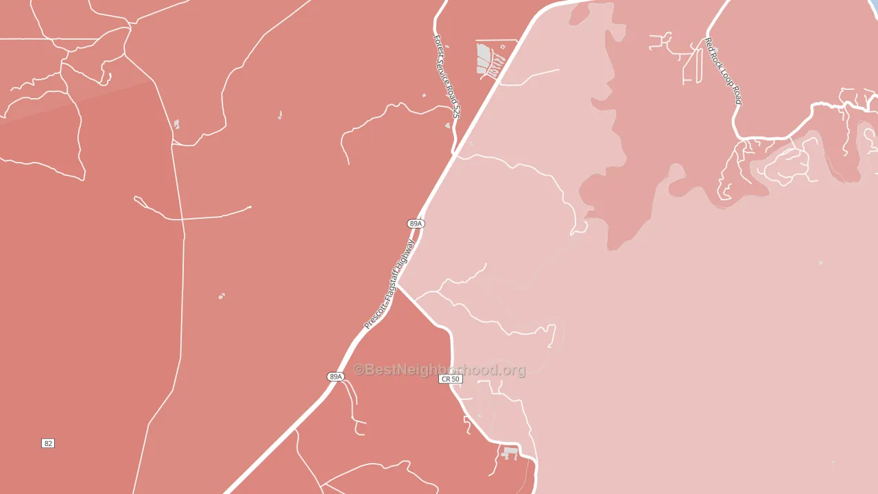 Page Springs, AZ block-group political-lean map