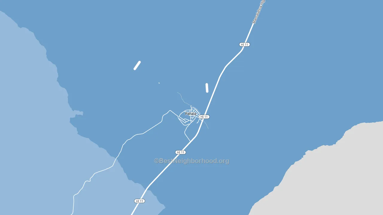 Pahala, HI block-group political-lean map