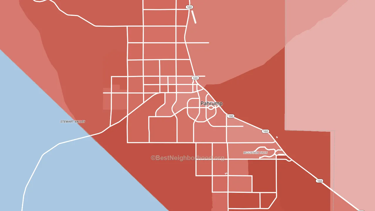 Pahrump, NV block-group political-lean map