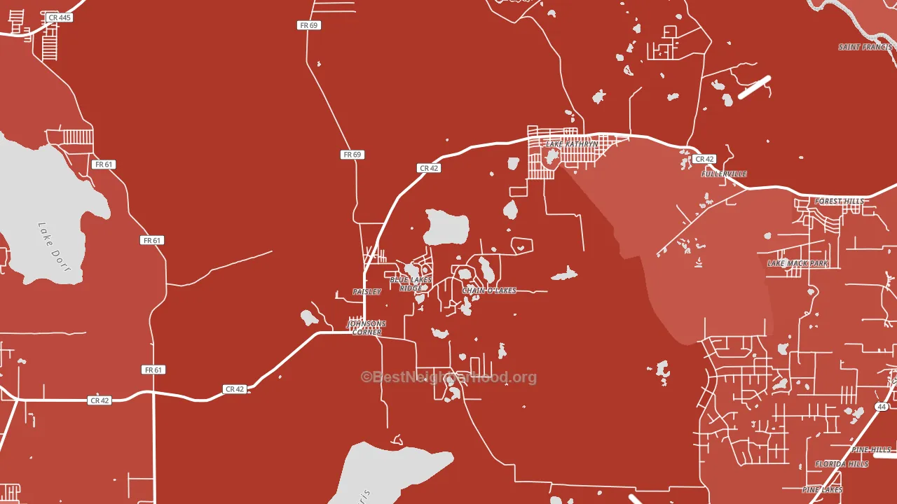 Paisley, FL block-group political-lean map