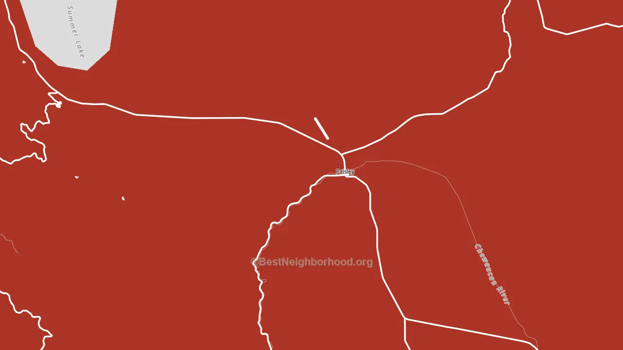 Paisley, OR block-group political-lean map