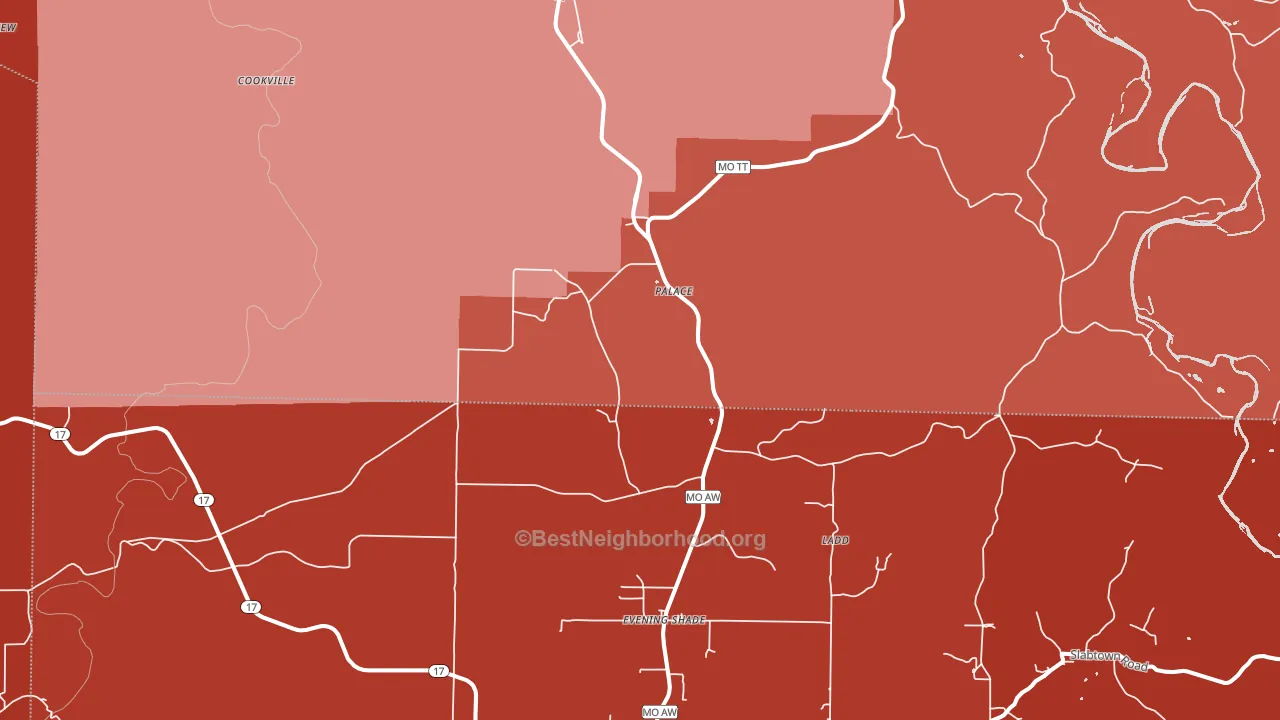 Palace, MO block-group political-lean map