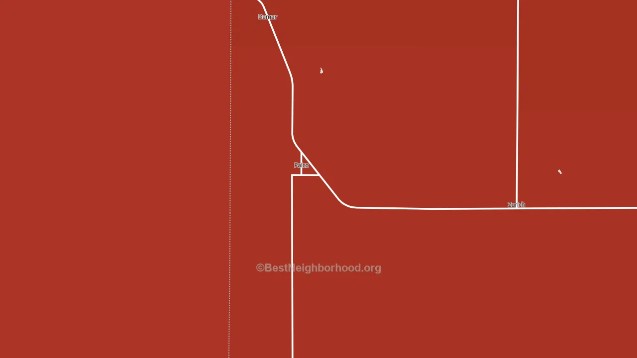 Palco, KS block-group political-lean map