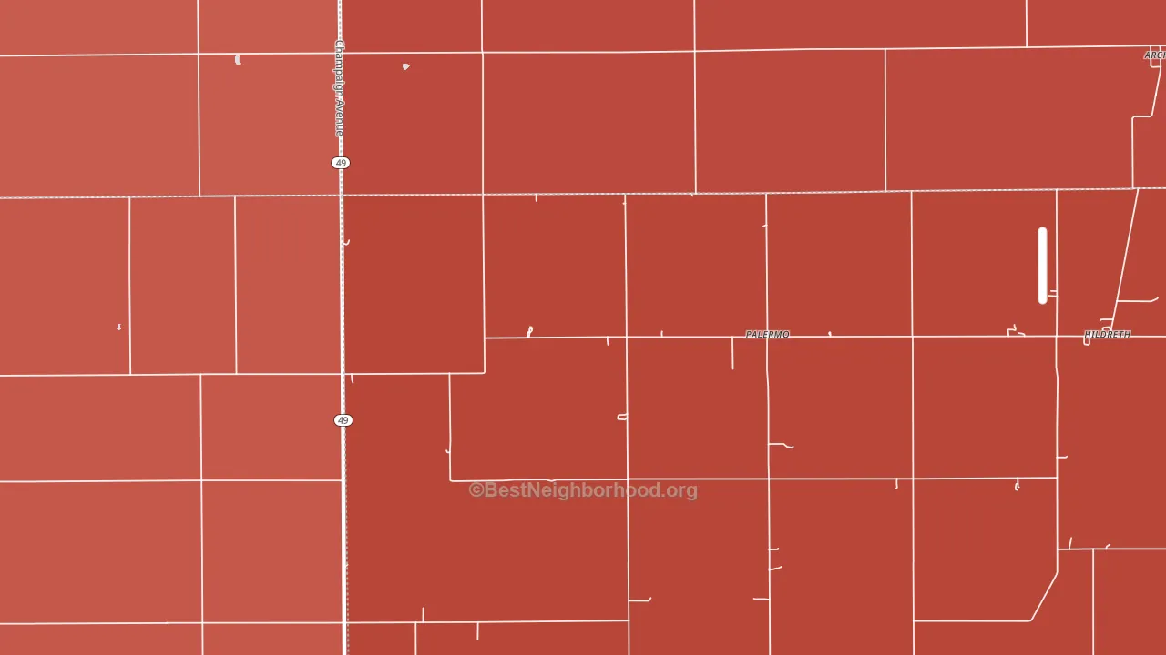 Palermo, IL block-group political-lean map
