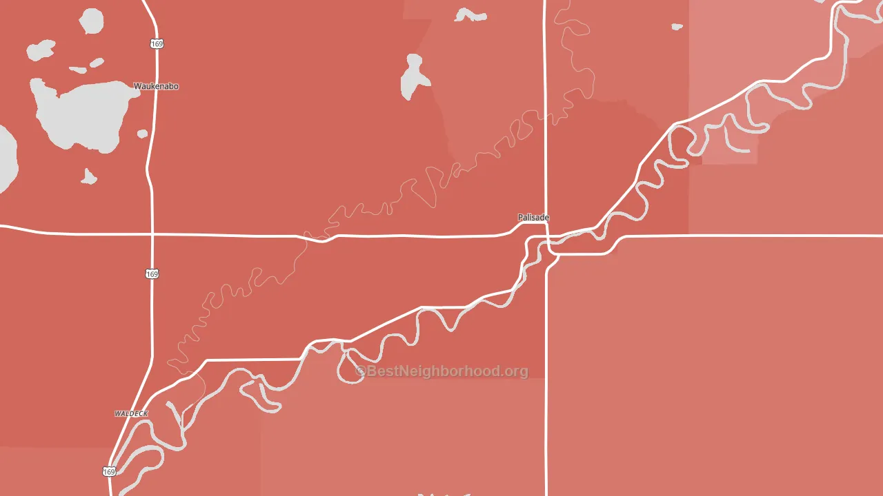 Palisade, MN block-group political-lean map