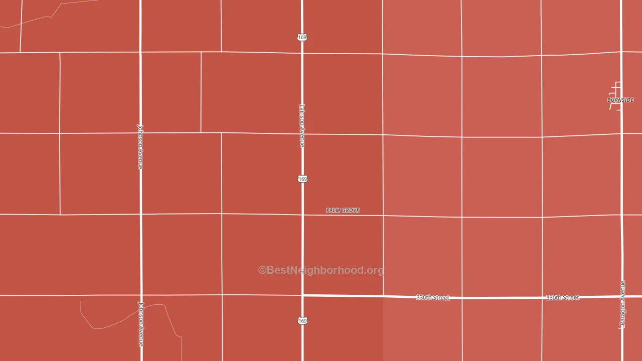 Palm Grove, IA block-group political-lean map