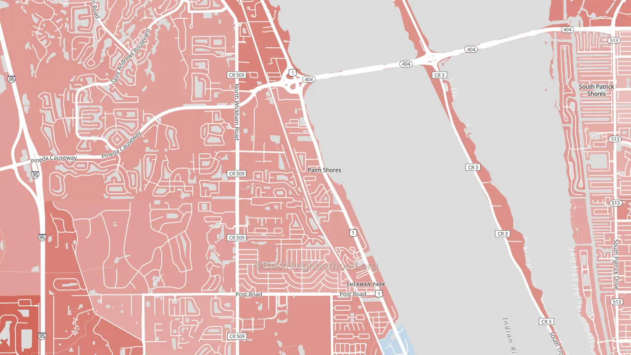 Palm Shores, FL block-group political-lean map