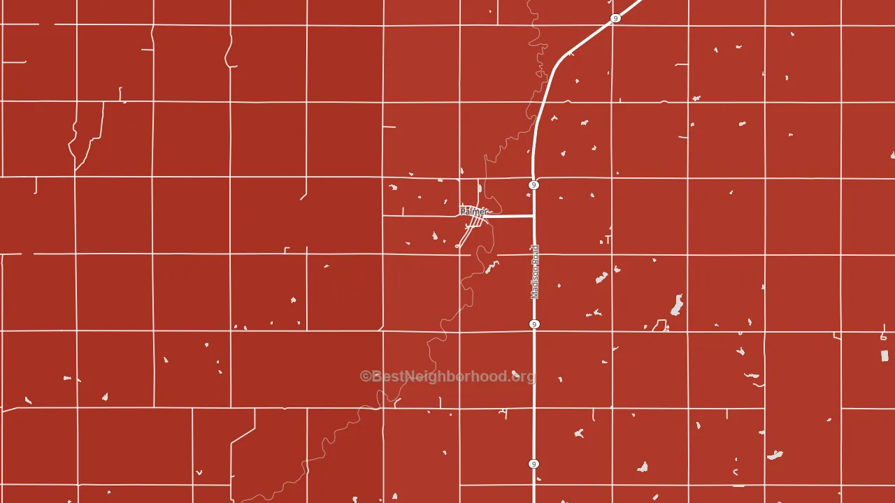 Palmer, KS block-group political-lean map
