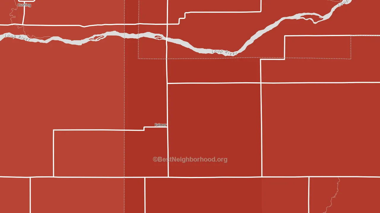Palmer, NE block-group political-lean map