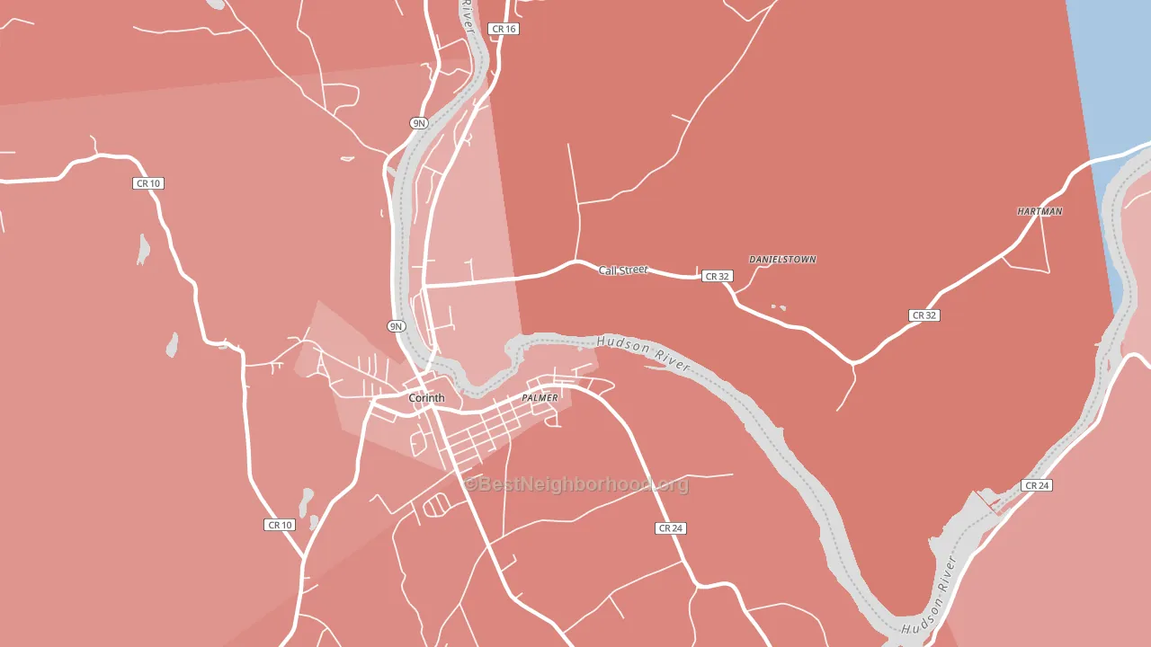 Palmer, NY block-group political-lean map